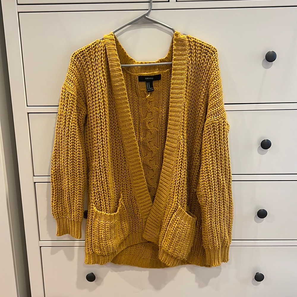Mustard yellow cardigan